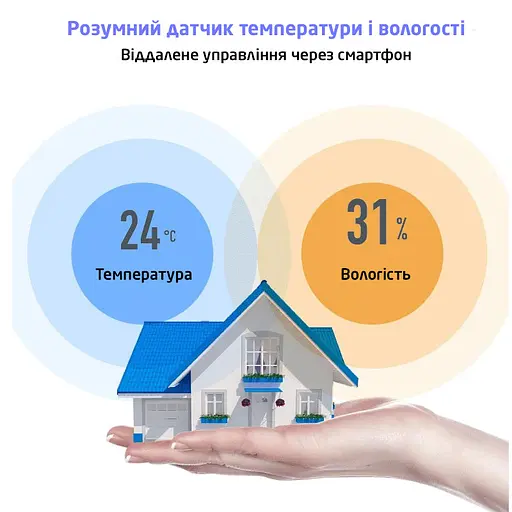 Wifi термометр гігрометр кімнатний з датчиком температури і вологості Nectronix TRD02-01A, додаток Tuya для Android і IOS (100745) - фото 5