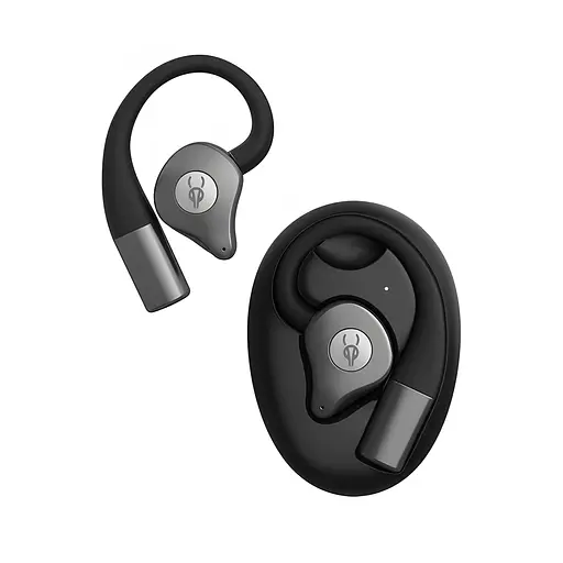 Спортивні Bluetooth навушники Sabbat Q12 Ink Black відкритого типу (Чорний)
