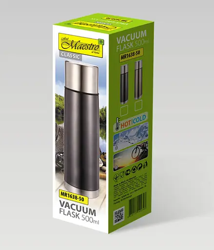 Термос із нержавіючої сталі Maestro MR-1638-50 0,5л термопляшка Маестро - фото 4