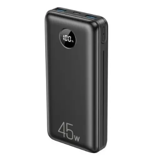 Зовнішній акумулятор XO PR203 45W 2 USB+Type-C QC і PD3.0 20000mAh чорний - фото 1