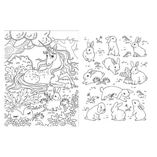 Велика книга розмальовок Єдинороги та феї 1736009, 64 сторінки - фото 2