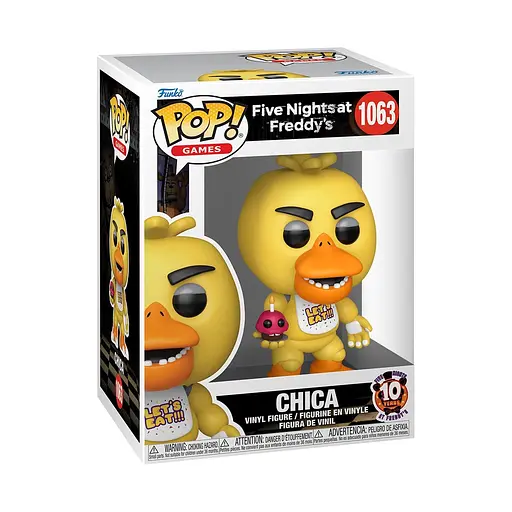 Коллекционная фигурка Funko Pop Пять ночей с Фредди Чика Five Nights at Freddy's Chica 10 см FP FNAF C 1063 - фото 3