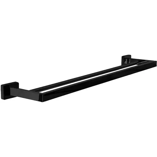 Вішалка подвійна для рушника Rea Erlo 02 black REA-06908 Чорний матовий - фото 1