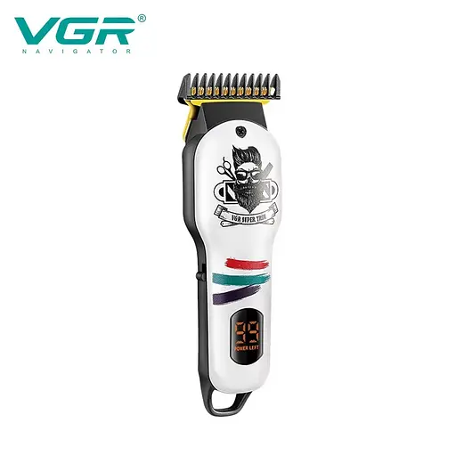 Акумуляторна машинка для стрижки волосся VGR V-971 з дисплеєм (4 насадки) - фото 3