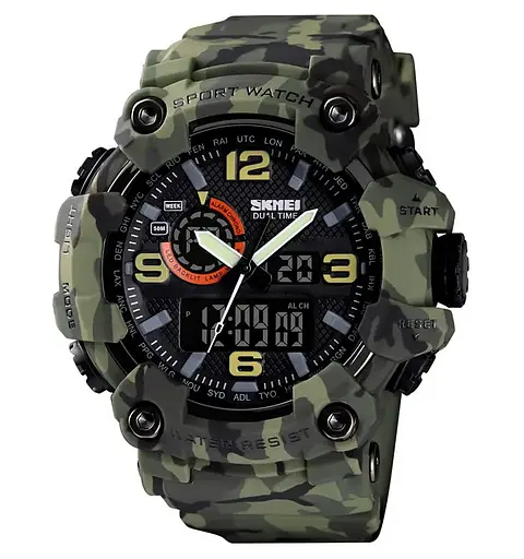 Чоловічий наручний годинник Skmei 1520 Камуфляж