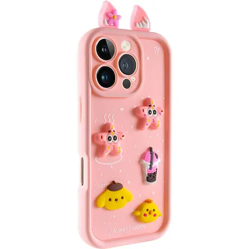 Чохол Epik TPU Toys Case with Ears для Apple iPhone 16 Pro 6.3 Light Pink