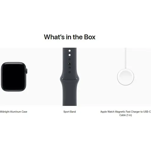 Смарт-часы Apple Watch SE 3 GPS 44 мм Midnight Aluminum Case with Midnight Sport Band S/M MEHN4 (145276) - фото 4