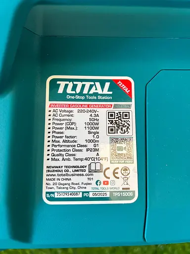 Инверторный бензиновый генератор Total TP515006 (1.0/1.1 кВт)  - фото 2