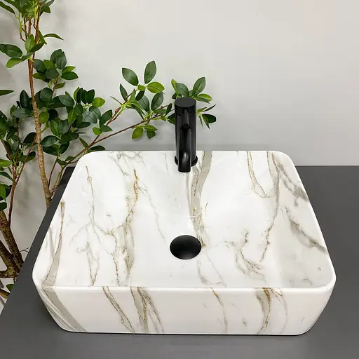 Умивальник VBI Forli marmo glossy накладний VBI-011105, Мармур - фото 3