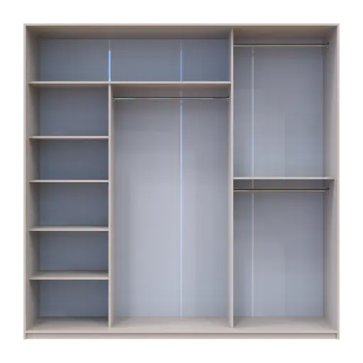 Шафа купе Doros Сіті Лайт Кашемір 3 ДСП 225х60х225 (80736377) - фото 4