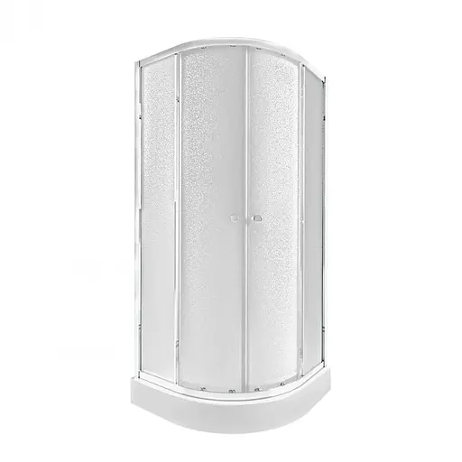 Набір: Qtap душова кабіна Presto CRM1088AP5 Pear 1970x800x800 мм + піддон Robin 308812C 80x80x12 см з сифоном, Хром, Універсальна, матовий - фото 1