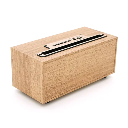 Колонка Kisonli G12A Bluetooth 5.0, 1х8W, 1200mAh, USB/TF/BT/AUX, DC: 5V/1A, Wooden, BOX, Q40 - фото 3