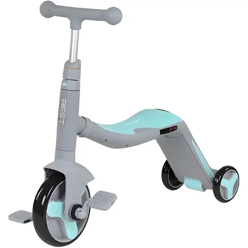 Дитячий самокат 3 в 1 Best Scooter JT 10181 блакитний
