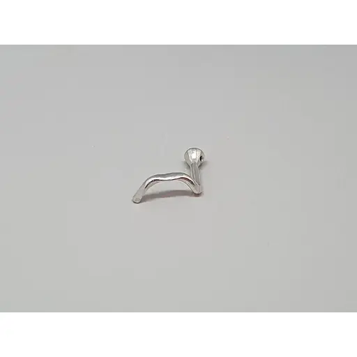 Серебряная серьга-пирсинг в нос. 1024.2С Фиолетовый - фото 3