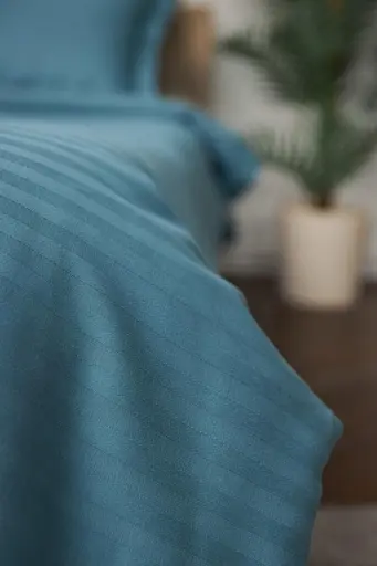 Комплект постельного белья Moon&Star Детский 110x140 см наволочки 2x40x60 см Stripe Green Satin Stripe - фото 4