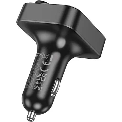 FM-трансмиттер Hoco E85 Tiger PD20W+QC3.0 Black [129643] - фото 4