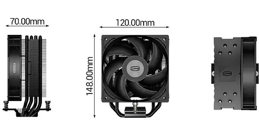 Кулер для процессора PcCooler PсCOOLER RT400 BK Black (RT400-BKNWXX-GL) - фото 12