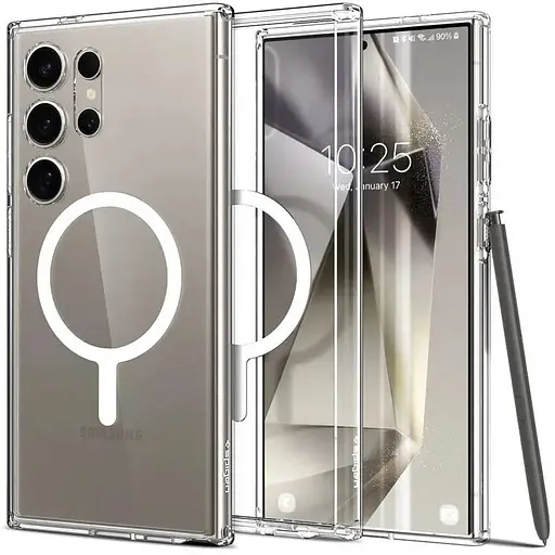 Чохол SGP Ultra Hybrid (MagFit) для Samsung Galaxy S25 Ultra Прозорий - фото 1