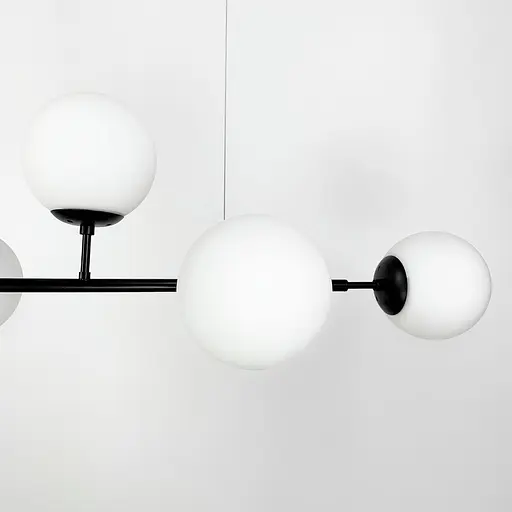 Люстра видовжена в чорному корпусі на 6 плафонів (тип A) Line.F SGJ 7/6A BK+BK - фото 7