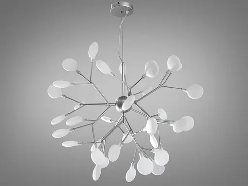 Высококачественная, красивая люстра подвесная "Светлячок", 36 ламп, хром сатин - фото 2