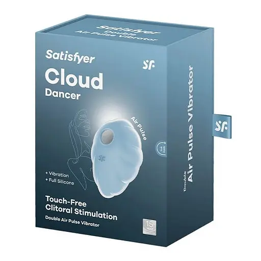 Вакуумний стимулятор клітора з вібрацією Satisfyer Cloud Dancer блакитний - фото 6