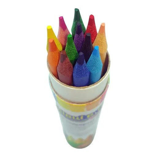 Карандаши 12 цветов эластичные Bambi CR-888T в тубусе "С" - фото 2