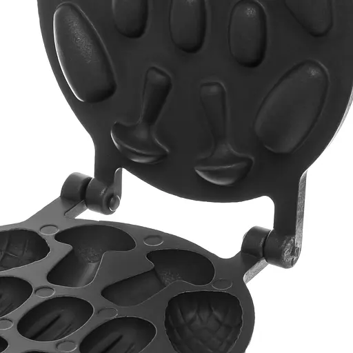 Форма для випічки горішків горішниця "Лісове Асорті" горішки шишки грибочки з антипригарним/тефлоновим покриттям, Ласунка Чорний 86408 - фото 9