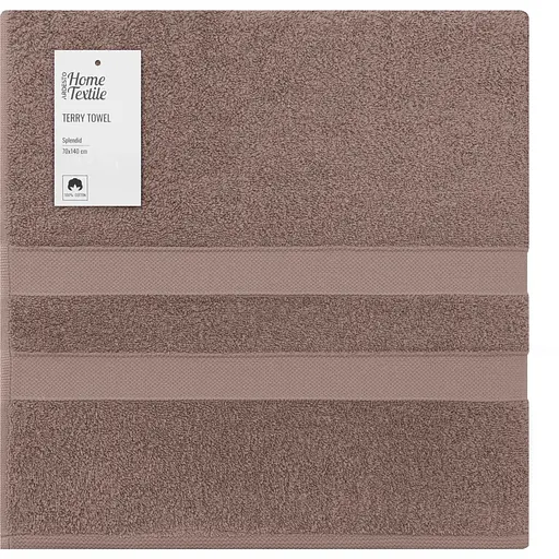 Рушник махровий Ardesto Splendid 70х140 см 100% бавовна бежевий (ART2370BE)  - фото 1
