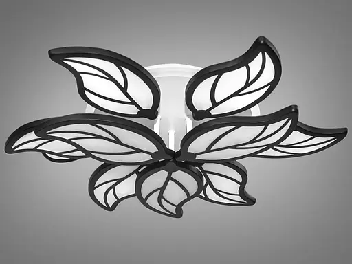 Світлодіодна люстра в стилі хай тек з пультом, диммером, 140 Вт, чорна - фото 3