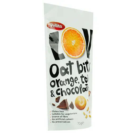 Овсяные снеки Pellito с апельсином, тахини и шоколадом 70 г - фото 2