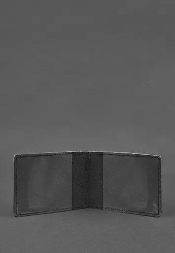 Кожаная обложка на удостоверение Морской охраны черная Crazy Horse - фото 3