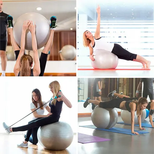 Фитбол мяч для фитнеса HMS NE-FB-65G, серый 65 см - фото 2