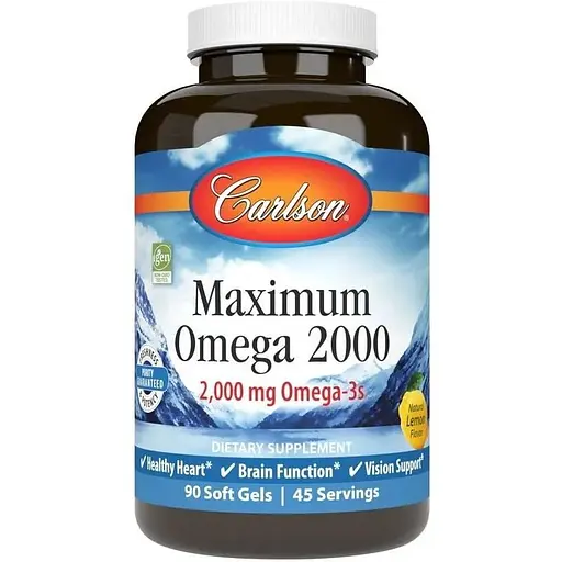Жирные кислоты Carlson Labs Maximum Omega 2000 mg, 90 капсул