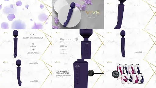 Вібратор Vive Kiku 25.2 см (фіолетовий) - фото 8