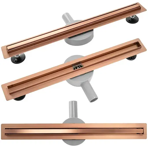 Душовий канал Rea Neo Slim Pro 80 см brushed copper REA-G0653 - фото 1