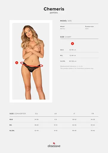 Трусики Obsessive Chemeris panties XL/2XL - фото 7