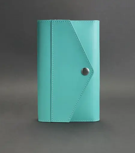 Жіночий шкіряний блокнот (Софт-бук) 2.0 бірюзовий - фото 1