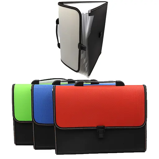 Папка-портфель із розділами Бізнес, 33x24x3 см, замок, 13 відділень, 65S (В асортименті)