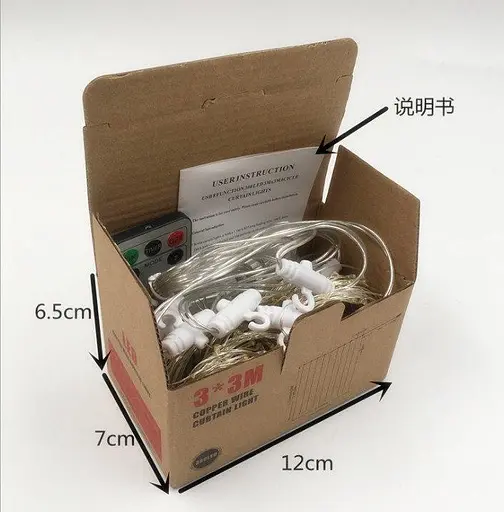 Гирлянда штора Sun Lamp капля росы 3х3 метра 300 LED с пультом и USB питанием, RGB, мульти свечение - фото 3