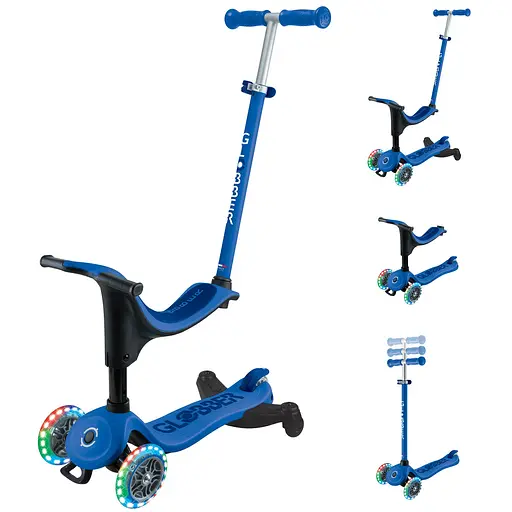 Самокат Globber Go Up Sporty 360 колеса з підсвіткою синій (456-600)