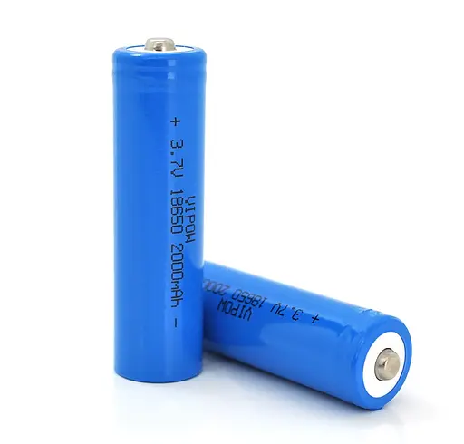 Аккумулятор 18650 Li-Ion Vipow ICR-18650 TipTop 3.7V 2000mAh - фото 2