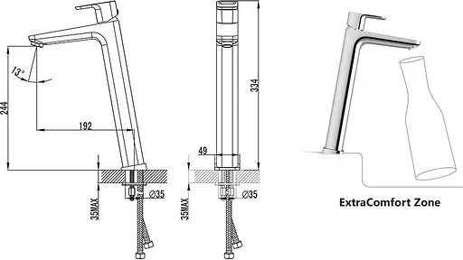 Смеситель для умывальника Ravak 10° TD 015.00 X070091 Хром - фото 5