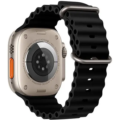 Ремінець Hoco iWatch WA12 Original series marine double buckle silicone strap (38/40/41 мм) Black - фото 2