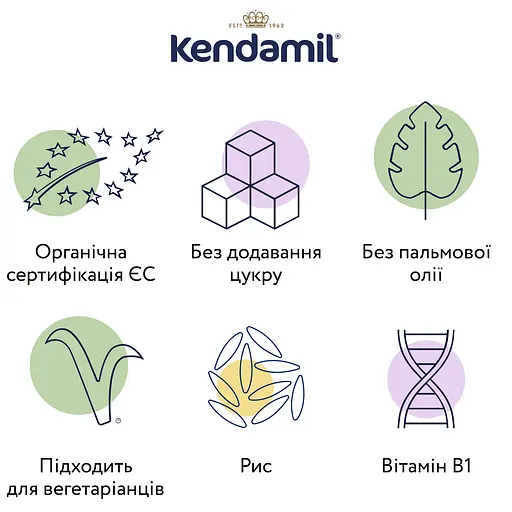 Безмолочна каша Kendamil Organic Рисова 240 г (2 шт. х 120 г) - фото 3