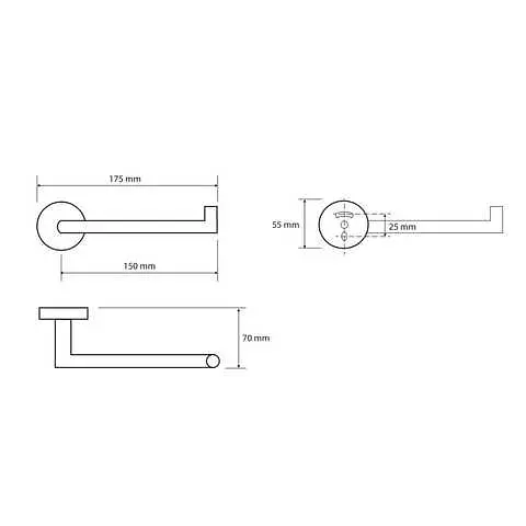 Тримач для туалетного паперу Bemeta Sablo 160212030 Золотий - фото 3