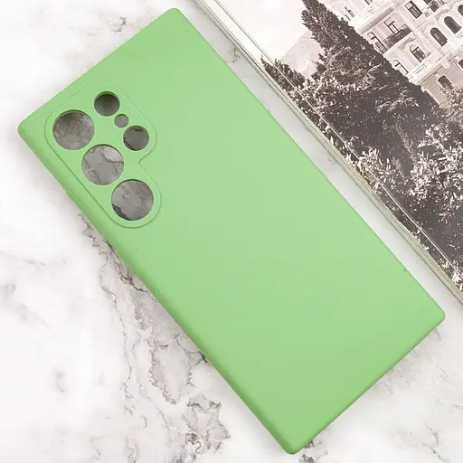 Чохол Lakshmi Silicone Cover Full Camera (AAA) для Samsung Galaxy S24 Ultra М'ятний / Mint - фото 2