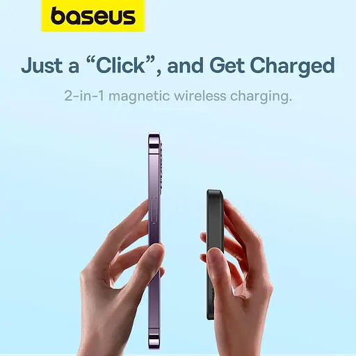 Павербанк Baseus Magnetic Wireless Mini Air Black 6 000 mAh / 20 Вт (P10059002113-00) - фото 10