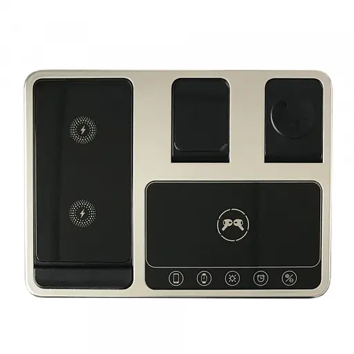 Зарядна станція R11 4-IN-1 AUTOMATIC (iPhone, iWatch, AirPods, Clock) 15W - фото 2