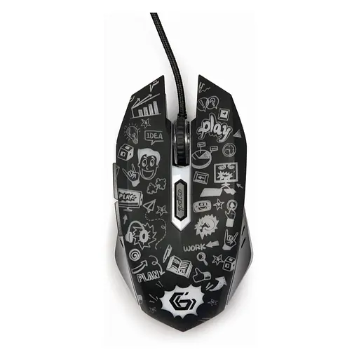 Мышка Gembird MUS-6B-GRAFIX-01 USB Black (MUS-6B-GRAFIX-01) - фото 6