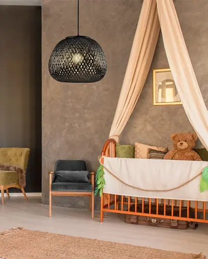 Люстра в стиле бохо, подвесной светильник Goldlux 329219 Zanzibar E27 1x20W IP20 Черный - фото 2